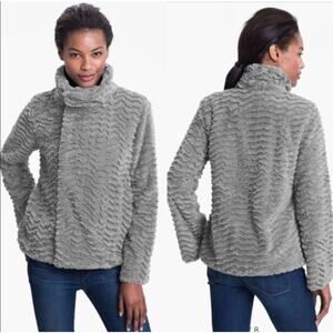 Patagonia Pelage Jacket High Neck Teddy Coat Women's XL Gray